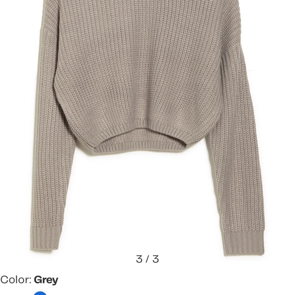 NWT Elodie Grey Cropped Sweater 
Size Small - Picture 10 of 10